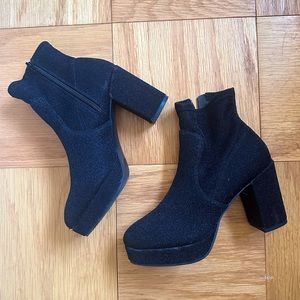 Black Sparkle Boots 6.5
